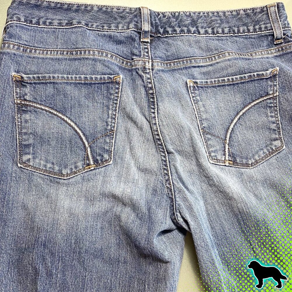 Eddie Bauer Classic Fit Jeans Denim Size 12 R 1% Spandex Mid Rise - Picture 6 of 7